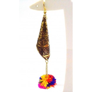 Pompom Pompon Earrings Jewelry Soft Drop Long Dangle Hook Boho Chic Pom pom AE51